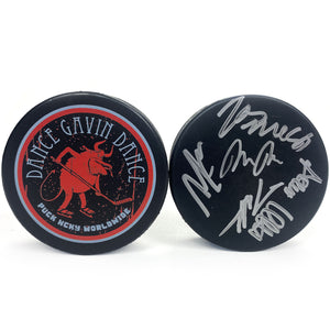 DANCE GAVIN DANCE 'AFTERBURNER' limited edition autographed hockey puck