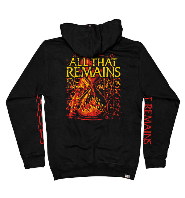 All That Remains 'Hourglass' pullover hockey hoodie in black back view
