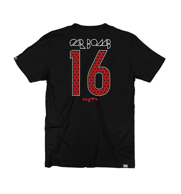 Car Bomb Meta' short sleeve t-shirt in black back view