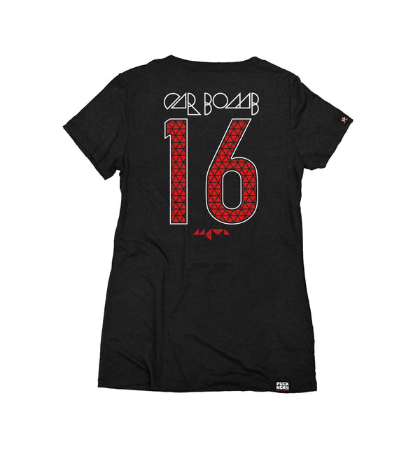 Car Bomb 'Meta' women's short sleeve t-shirt in black back view
