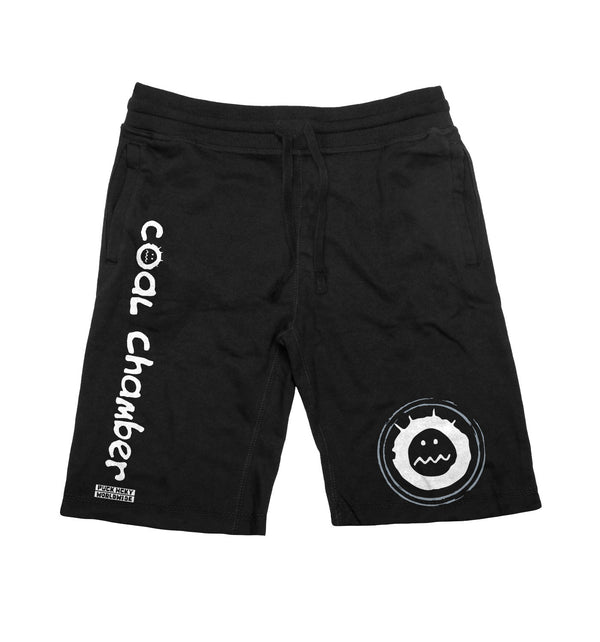 COAL CHAMBER 'LOCO' fleece hockey shorts in black front view