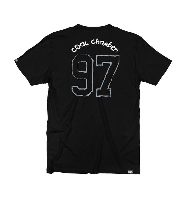 COAL CHAMBER 'LOCO' short sleeve hockey t-shirt in black back view
