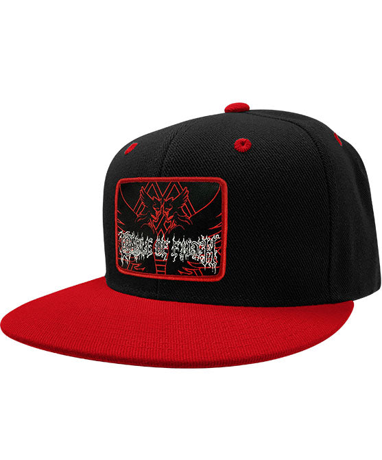 CRADLE OF FILTH 'VALKYRIES' flat bill snapback hockey cap in black with red bill
