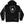 DANCE GAVIN DANCE 'JACKPOT JUICER' laced pullover hockey hoodie in black with black and white hockey laces front view