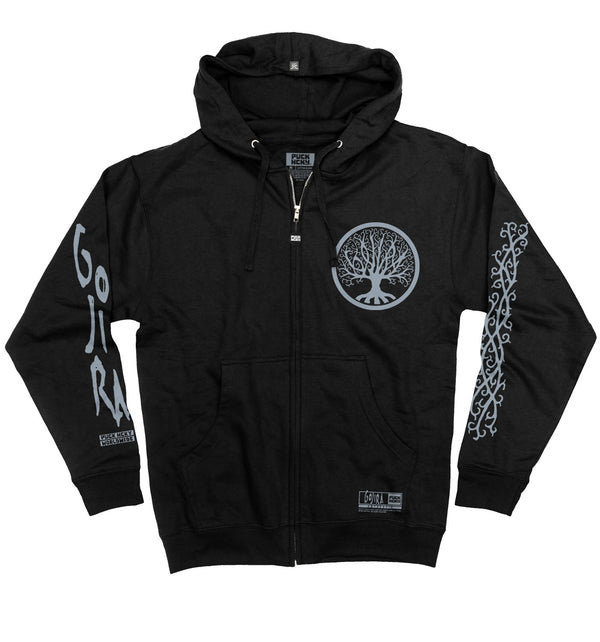 GOJIRA 'FROM THE TREES' full zip hockey hoodie in black front view