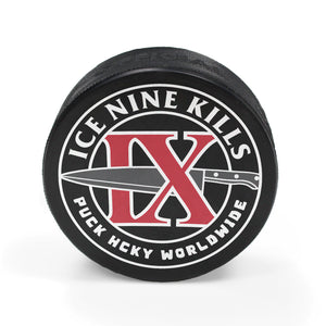 ICE NINE KILLS 'IX' limited edition hockey puck front view