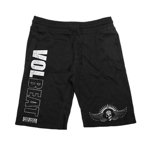 VOLBEAT ‘7 SHOTS’ fleece hockey shorts in black