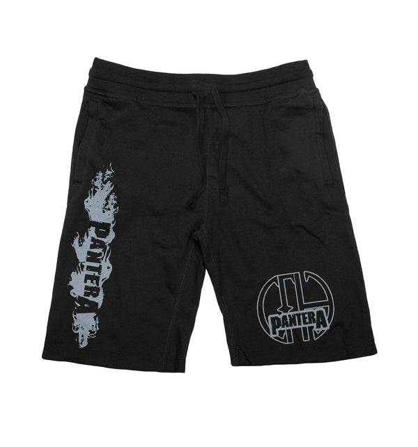 PANTERA 'GET IN THE PIT' fleece hockey shorts in black