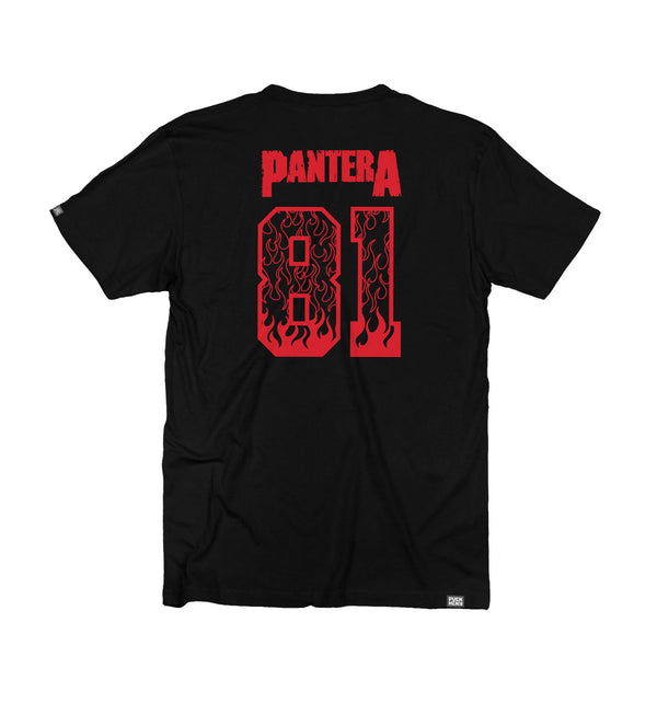 PANTERA 'HELLBOUND' short sleeve hockey t-shirt in black back view