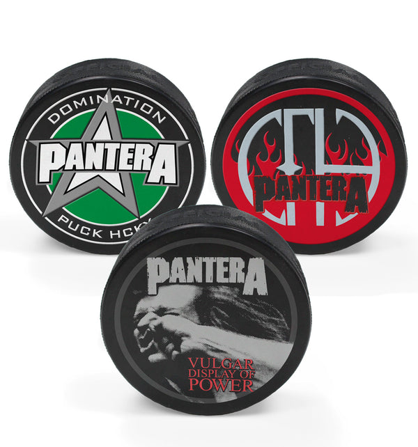 Pantera 'PAN' limited edition hockey puck set of 3