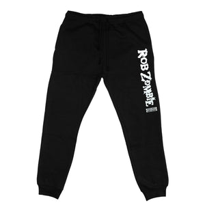 ROB ZOMBIE 'THUNDER FISTS 65' hockey jogging pants in black front view