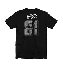 SLAYER 'FIGHT TO THE DEATH' short sleeve hockey t-shirt in black back view