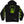 TYPE O NEGATIVE 'LIFE IS KILLING ME' laced pullover hockey hoodie in black with green and black striped laces front view