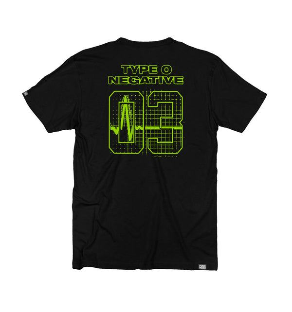 TYPE O NEGATIVE 'LIFE IS KILLING ME' short sleeve hockey t-shirt in black back view