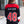 ALICE COOPER ‘THE SPIDERS’ hockey jersey in black, red, and white back view on model