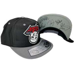 ANTHRAX 'NOT' limited edition, autographed snapback hockey cap in black and grey