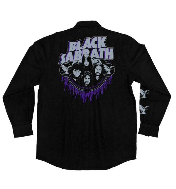 BLACK SABBATH ‘CHILDREN OF THE RINK’ hockey flannel in black back view