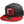 BLACK SABBATH ‘IRON MAN’ snapback hockey cap in black camo with red brim front view