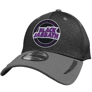 BLACK SABBATH ‘SCOREBLIND’ stretch fit hockey cap in grey front view