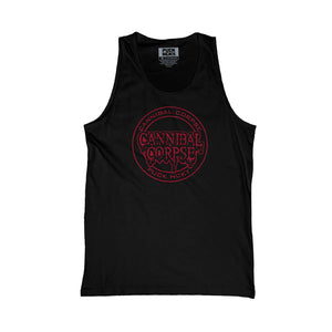 CANNIBAL CORPSE 'OFFICIAL PUCK' hockey tank top in black front view