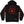 DANCE GAVIN DANCE ‘AFTERBURNER’ laced pullover hockey hoodie in black with red and black laces front view