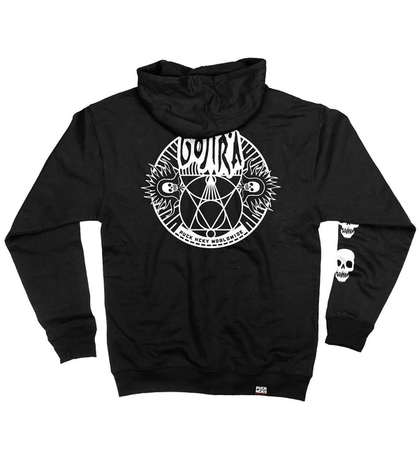 GOJIRA 'THE SHOOTING STAR' full zip hockey hoodie in black back view