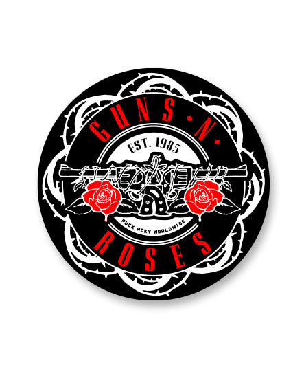 GUNS N' ROSES 'WORLDWIDE' hockey sticker front view