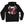 GWAR ‘CROSSBONES CROSSCHECK’ laced pullover hockey hoodie in black with red and white laces back view