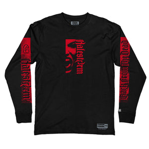 HALESTORM 'BACK FROM THE DEAD' long sleeve hockey t-shirt in black front view