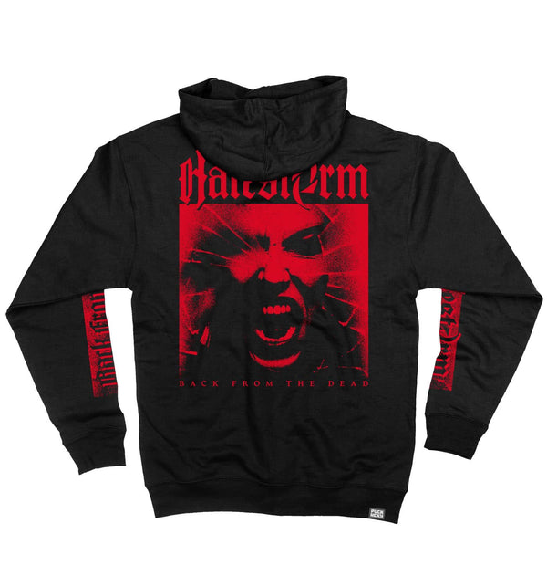 HALESTORM 'BACK FROM THE DEAD' full zip hockey hoodie in black back view