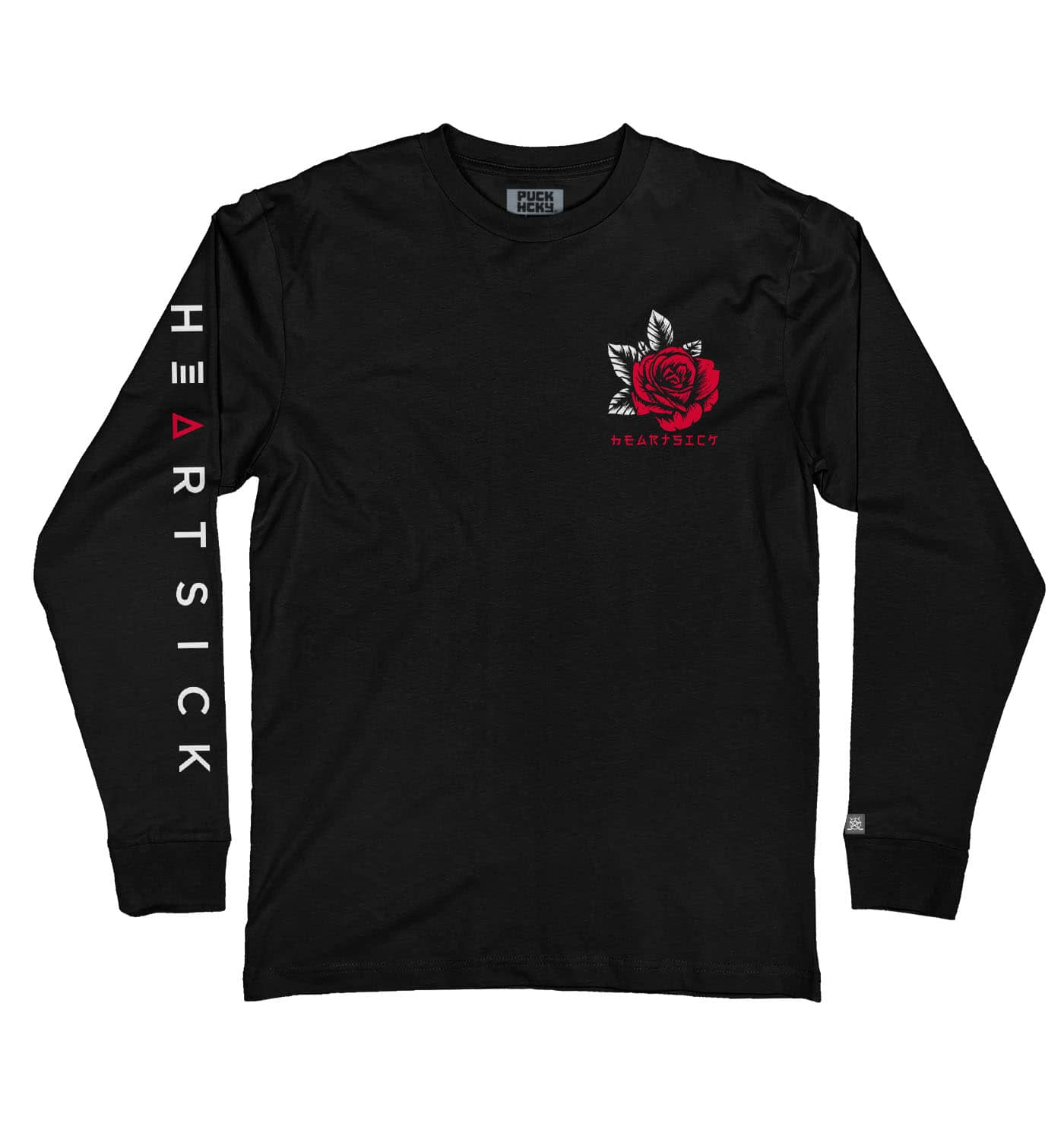 Heartsick 'The Snake and The Rose' Hockey Jersey, Black/White/Red / L