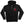 HEARTSICK ‘THE SNAKE AND THE ROSE’ full zip hockey hoodie in black front view