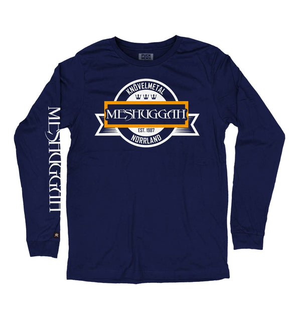 Meshuggah 'Knovelmetal' long sleeve hockey t-shirt in navy