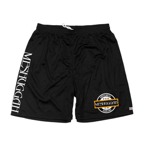 MESHUGGAH 'KNÖVELMETAL' mesh hockey shorts in black