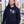 MESHUGGAH 'KNÖVELMETAL' full zip hockey hoodie in navy front view on model