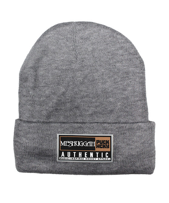 MESHUGGAH 'TOASTY TOQUE' jersey-lined, cuffed knit hockey hat in heather grey