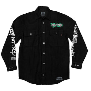 MINISTRY ‘MORAL HYGIENE’ hockey flannel in black front view