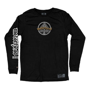 MOTÖRHEAD 'ACE OF SPADES' long sleeve hockey t-shirt in black front view