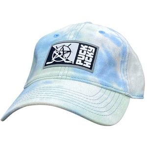 PUCK HCKY 'SLICED AND STACKED' tie-dyed hockey Dad hat