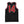 PUCK HCKY 'SHOOT PUCKS NOT PEOPLE - BATTLE EAGLE' sleeveless summer league jersey in black, red, and white back view