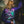 PUCK HCKY 'VAPORWAVE' long sleeve hockey t-shirt in purple back view on model