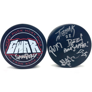 GWAR 'SCUMDOGS' limited edition autographed hockey puck