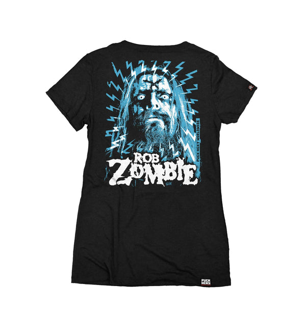 ROB ZOMBIE 'SKATANIC' women's short sleeve hockey t-shirt back view