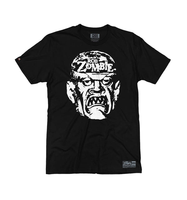 ROB ZOMBIE 'SKATERBEAST' short sleeve hockey t-shirt in black front view