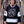 SEETHER 'THE S' hockey jersey in black, white, and grey front view on model