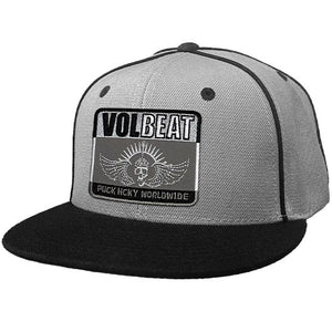 VOLBEAT ‘7 SHOTS’ snapback hockey cap in grey with black accents