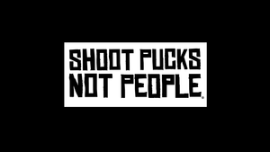 Shoot Pucks Not People PUCK HCKY hockey streetwear collection