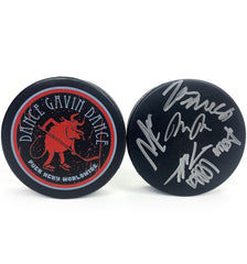 DANCE GAVIN DANCE 'AFTERBURNER' limited edition autographed hockey puck