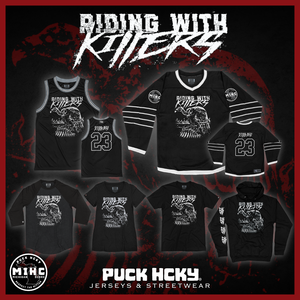 The official Riding With Killers x PUCK HCKY collection launch.