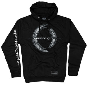 A Perfect Circle 'Multiples' pullover hockey hoodie in black front view